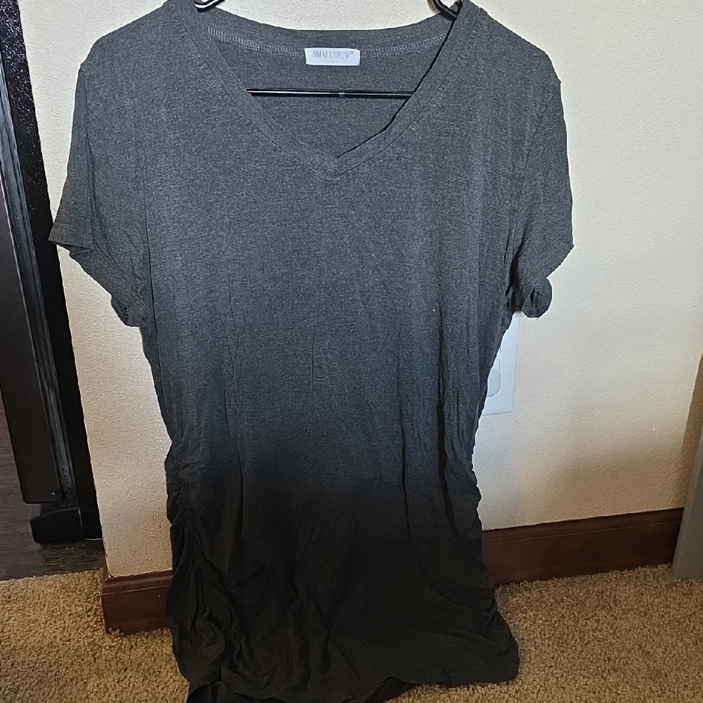Charcoal V-Neck Women's Tee